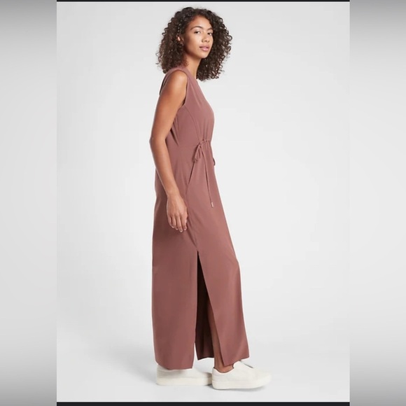 Athleta Pink Sleeveless Sheath Maxi Dress - Picture 1 of 13